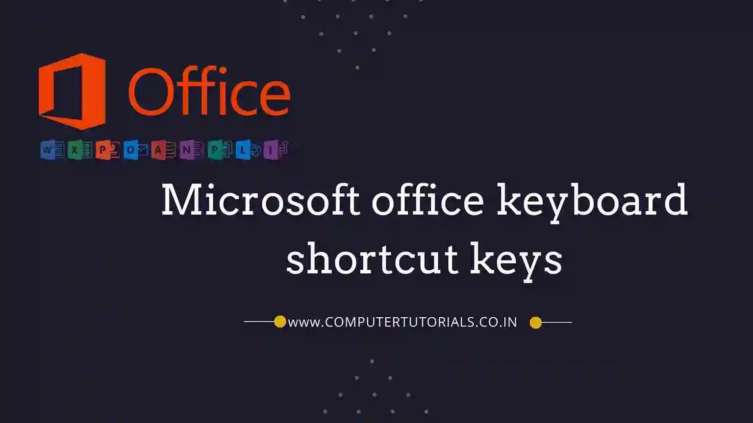 Microsoft office keyboard shortcut keys 2022