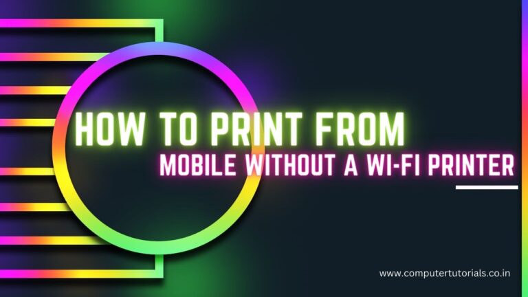 How to Print from Mobile without a Wi-Fi Printer?